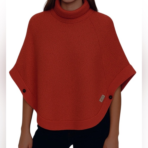 Joules Knit Coral Poncho Sweater Size Medium - Picture 1 of 11